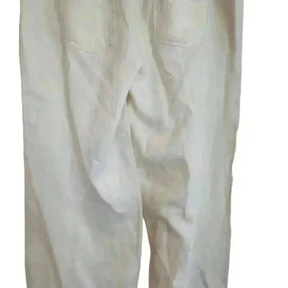 INC Women's Ivory Linen Wide Leg Pants - Picture 11 of 13